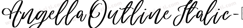 Angella Outline Italic字体转换
